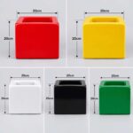 20cm Cube Fiberglass Pot 20cm in height (7.8cm)