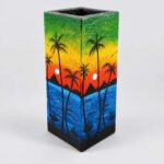 3ft Cube Fiberglass Planter (Beach Design) 90cm in height (35.4)
