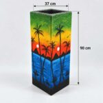3ft Cube Fiberglass Planter (Beach Design) | 90cm in height (35.4") - Image 2