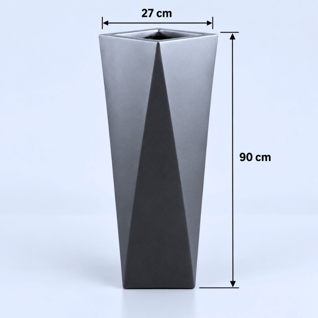 3ft Diamond Fiberglass PlanterPot 90cm in height 1