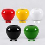 Apple Shape Fiberglass Pot 25cm and 17cm Heights