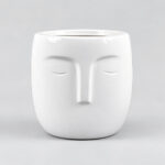 Bhudda Face Fiberglass Pot 1