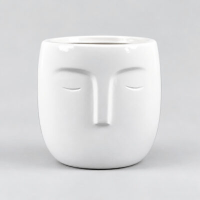 Bhudda Face Fiberglass Pot 1