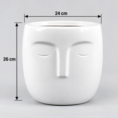 Bhudda Face Fiberglass Pot 1