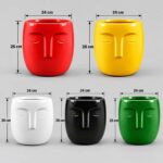 Bhudda Face Fiberglass Pot 1