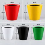 Big Cone Fiberglass Planters 55cm in height (21.6″)