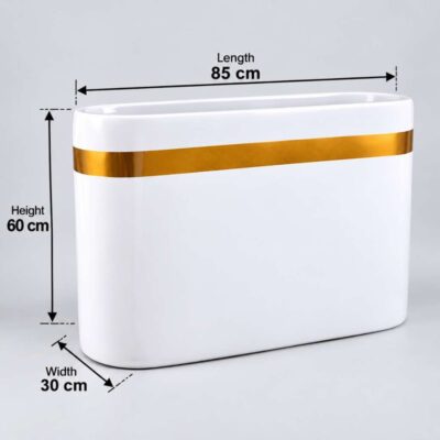 Curve Slim Trough Fiberglass Planter 60 x 30 x 85cm