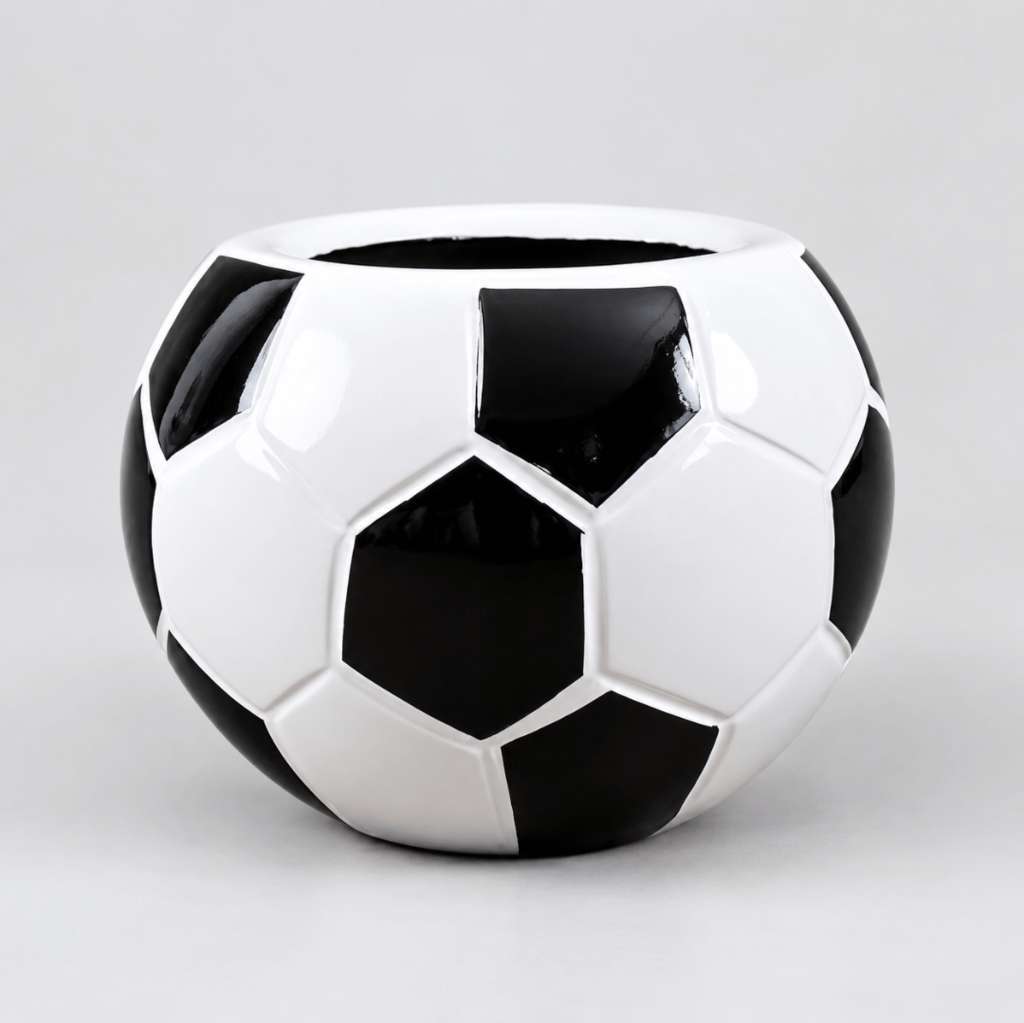 Football Fiberglass Pot 25cm in height 9.8