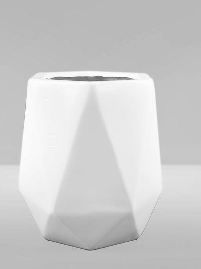 Hexagon Shape Fiberglass Planters | 50cm in Height (19.6'')