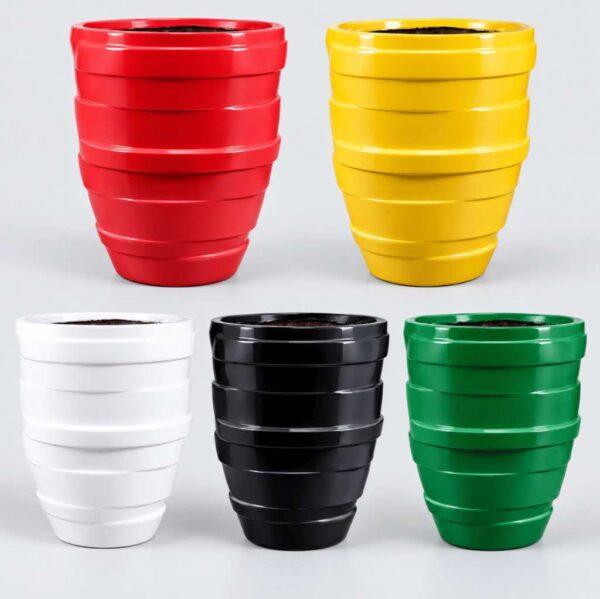 Rib Pot fiberglass Planter 66cm 25.9 in height