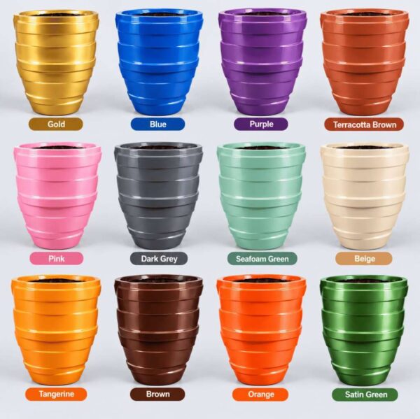 Rib Pot fiberglass Planter 66cm 25.9 in height