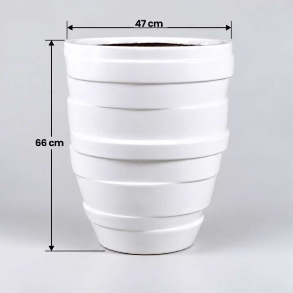 Rib Pot fiberglass Planter 66cm 25.9 in height