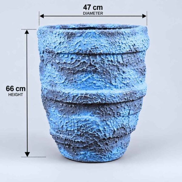 Rib Pot fiberglass Planter Design | 66cm in height - Image 2