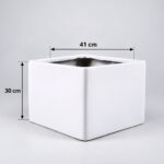 Small Square Fiberglass Planter Pot 30cm 41cm