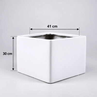 Small Square Fiberglass Planter Pot 30cm 41cm