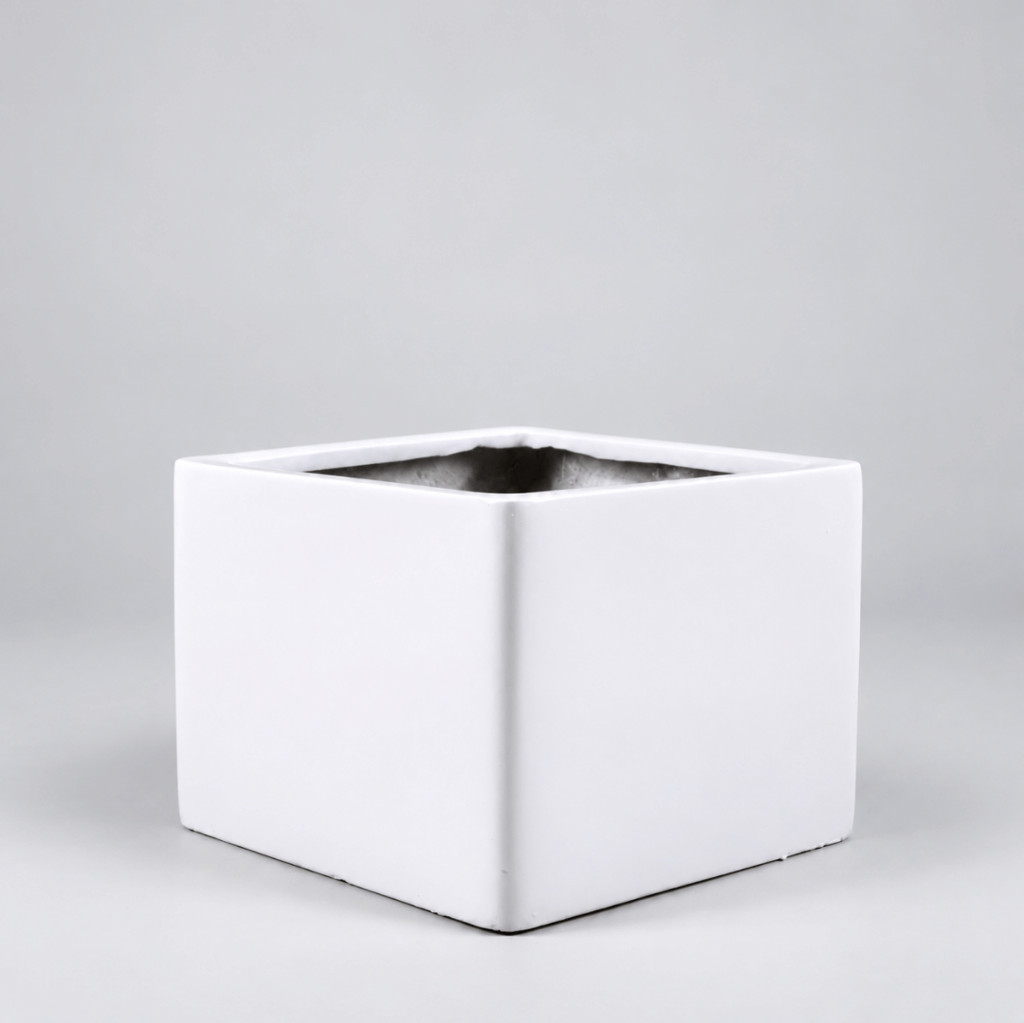 Small Square Fiberglass Planter Pot 30cm 41cm