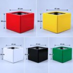 Small Square Fiberglass Planter Pot 30cm 41cm