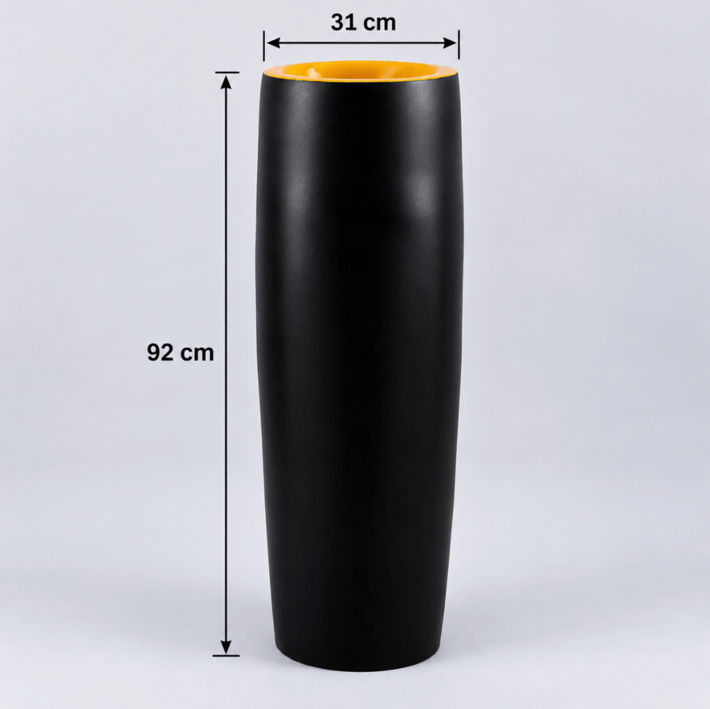 Tapered Cylinder Fiberglass PlantersPots 92cm height 1