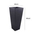 Tapered Square Fiberglass Planter | 3ft (90cm in height) - Image 2