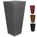 Tapered Square Fiberglass Planter | 3ft (90cm in height) - Image 5