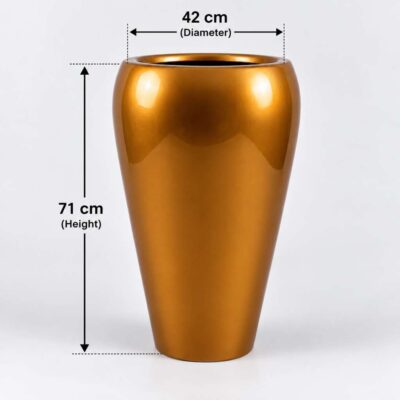 Carrot Shape Fiberglass Planter 71cm in height (27.9'')