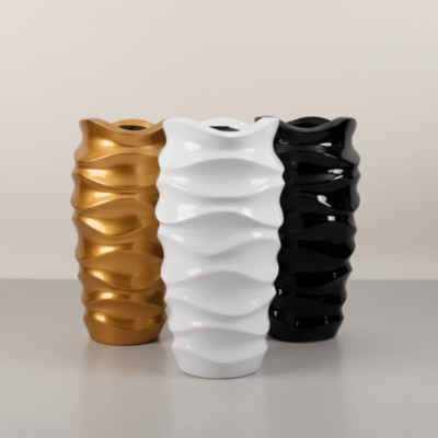 wavy fiberglass planters