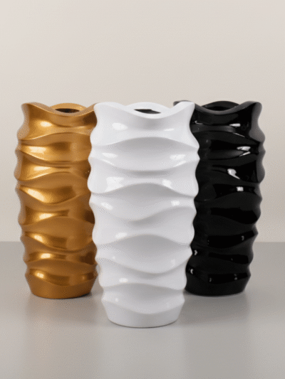 wavy fiberglass planters