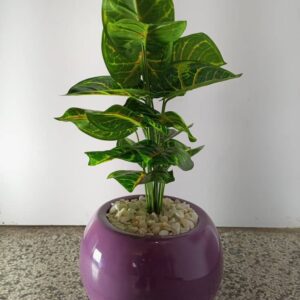 Purple fiberglass mini potted plants | 60cm height