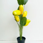 Premium Artificial Mango Fruit Mini Potted Plant – 75cm Indoor Decorative Greenery