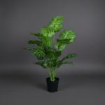 Premium Artificial Alocasia Macrorrhizos Plant in Plastic Pot – 75cm Indoor Greenery