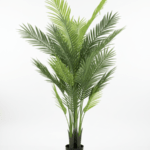 Artificial Outdoor Palm Plant 170cm Green – 3 Trunks and 22 Leaves with Cement Pot