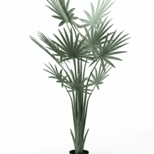 Artificial Palm Plant 160cm Green – 6 Branches, 8 Leaves with Plastic Pot
