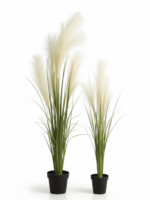 Elegant Artificial Reed Plants with White Flowers – 90cm & 120cm Indoor Décor