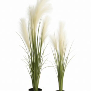 Elegant Artificial Reed Plants with White Flowers – 90cm & 120cm Indoor Décor