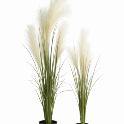 Elegant Artificial Reed Plants with White Flowers – 90cm & 120cm Indoor Décor