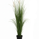 FAKE REED GRASS PLANTS WITH WHITE FLOWERS INDOOR DECOR