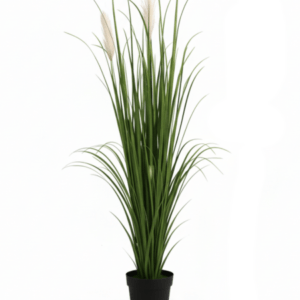 FAKE REED GRASS PLANTS WITH WHITE FLOWERS INDOOR DECOR
