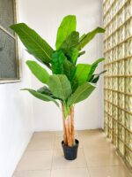 Artificial Indoor Decor Trees/Plants | Faux Three Stem Banana Tree - Image 2