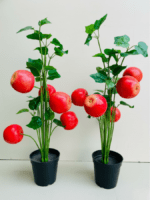 Premium Artificial Potted Plant with Apple Fruits – 70cm Mini Indoor Decor - Image 2