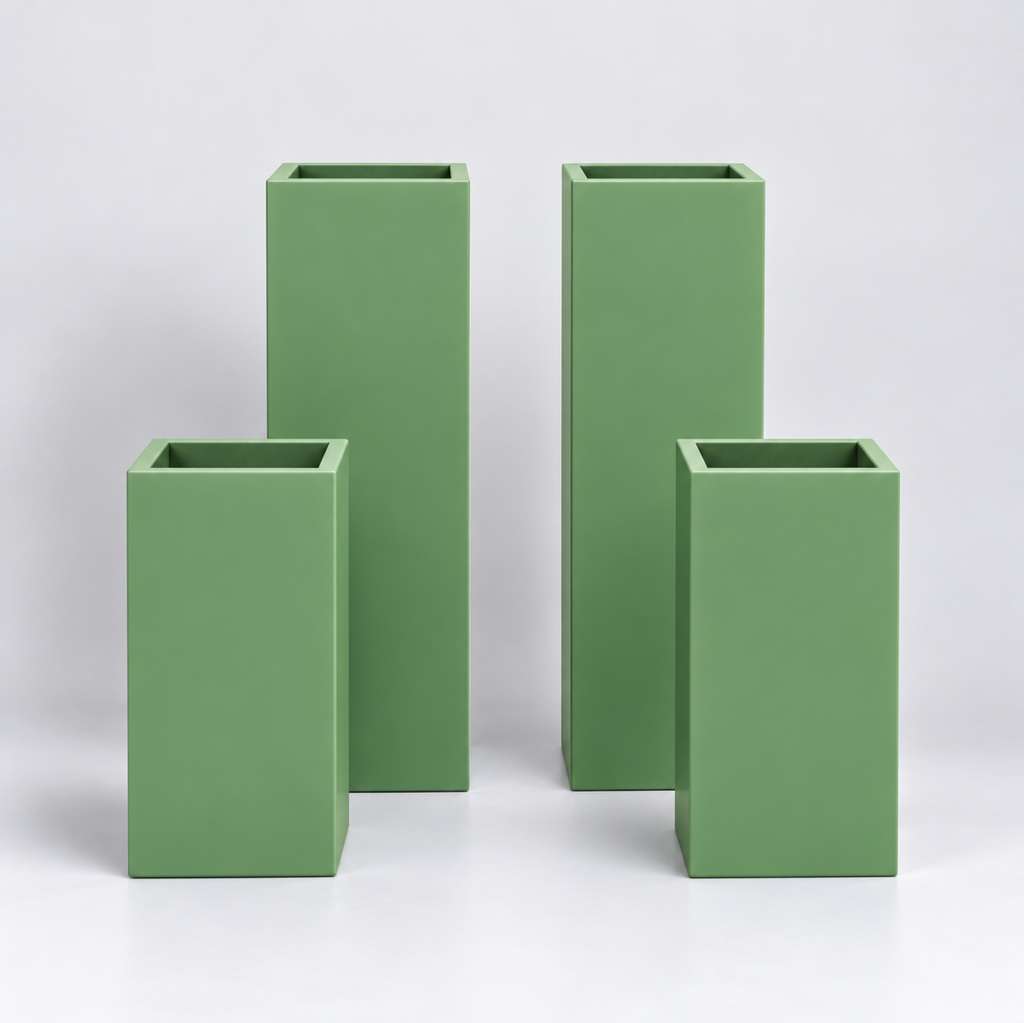 Cubiod fiberglass Planters