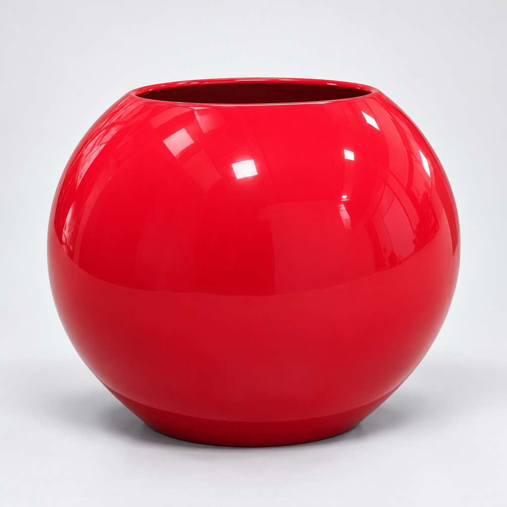Round fibgerlass planters 1