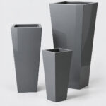 Tapered fiberglass planters 5
